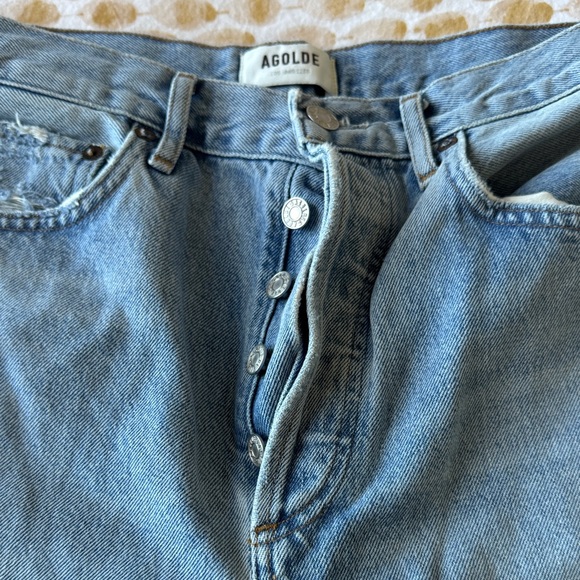Agolde Denim - AGOLDE Light Blue Straight Leg Jeans